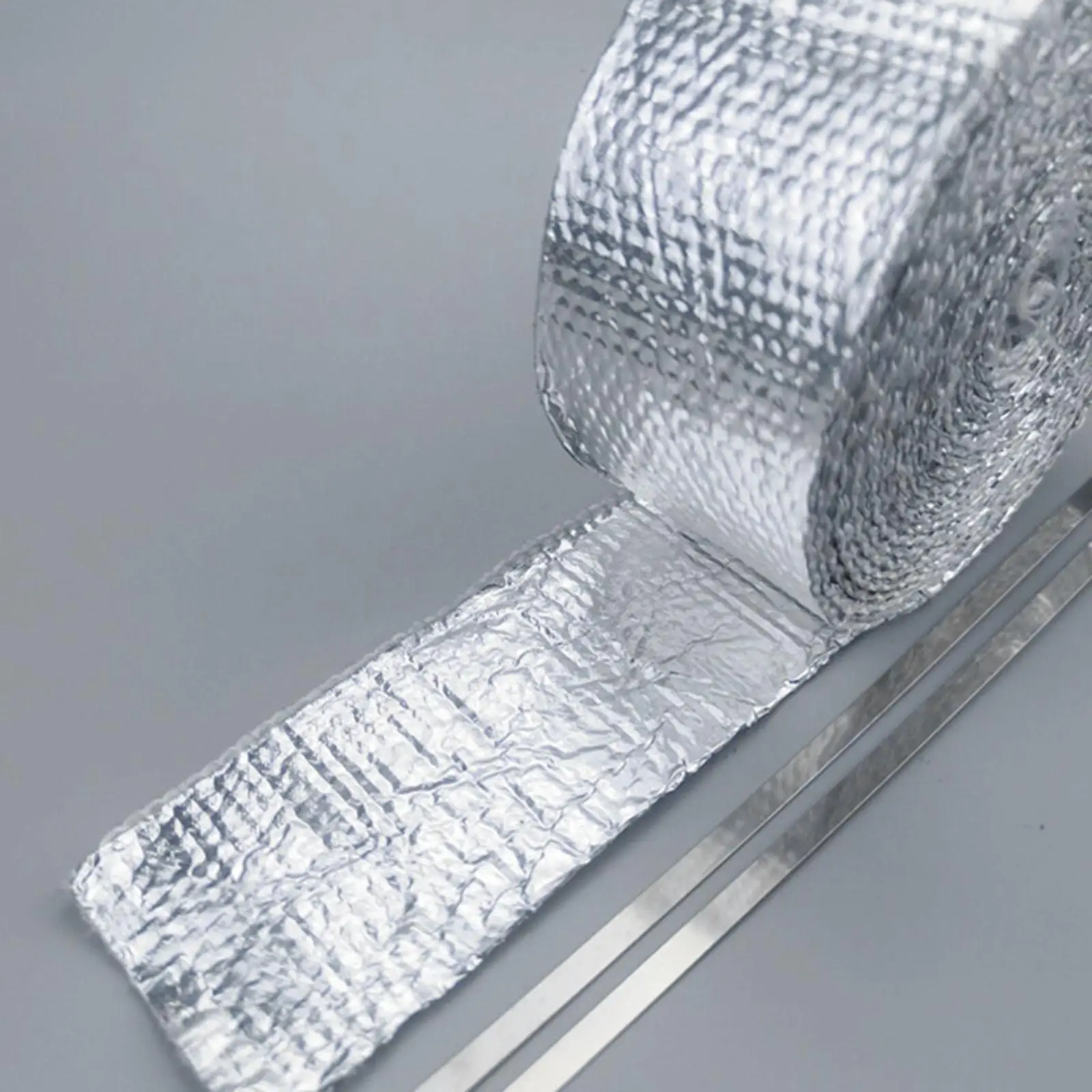 Aluminum Foil Fiberglass Duct Tube Tape High Temp Protection Heat Reflective Self Adhesive Barrier for HVAC Exhaust Pipe