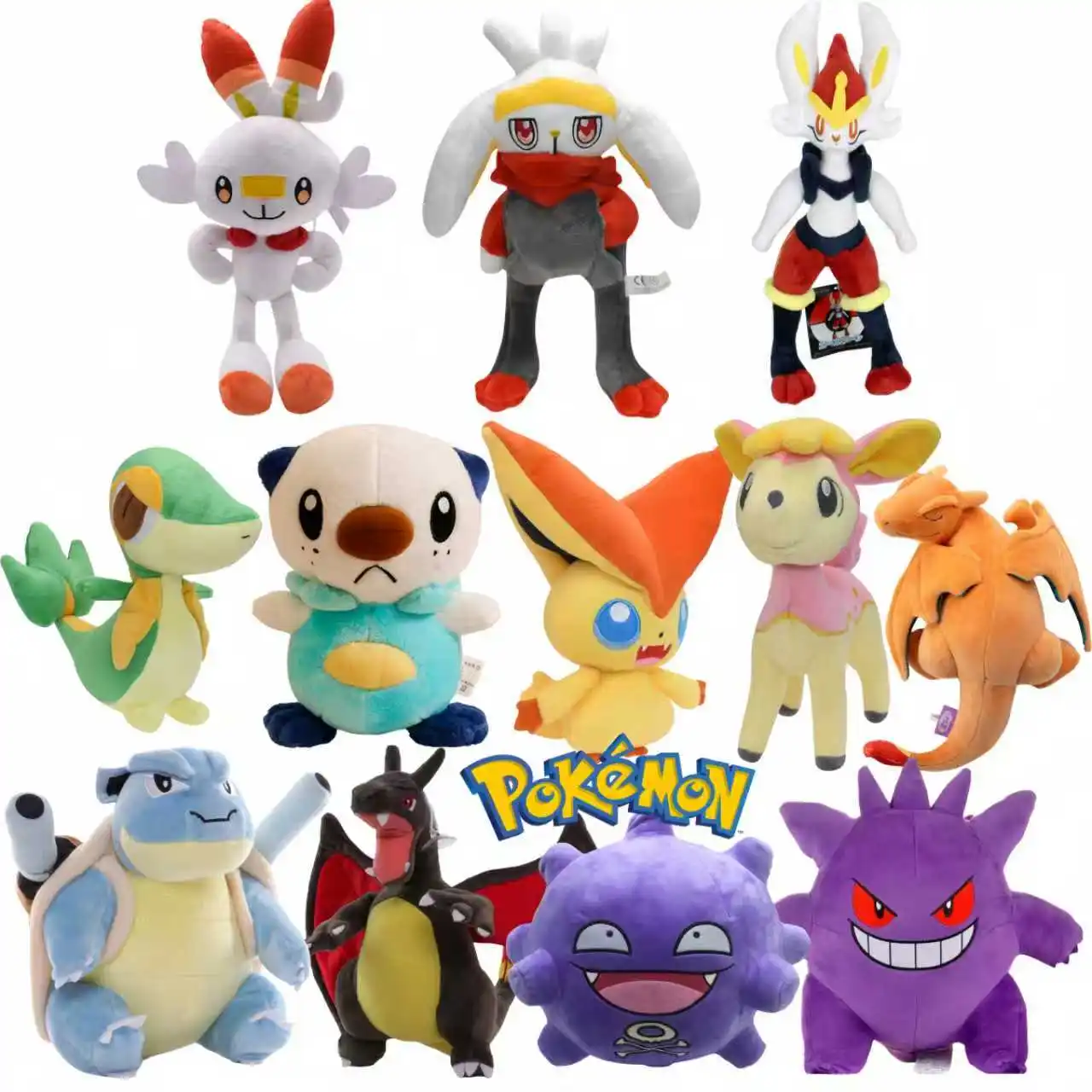 Pokemon Pikachu Peluche Nivy muñeco de Peluche Tepig Deerling Victini Oshawott Scorbunny Raboot Cenicienta Koffing Peluche juguete chico regalo