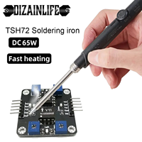 SH72 65W Mini Electric Soldering Iron Adjustable Temperature Portable Solder Welding Station SH-K KU D24 BC2 C4 Tip Tool Not T12