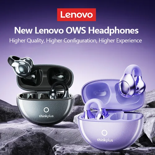 Imagen 2 del producto Auriculares Lenovo LP25 PRO Bluetooth 5,4, auriculares inalámbricos deportivos con Clip para la oreja, batería de larga duración, auriculares con reducción de ruido, micrófono HD para llamadas