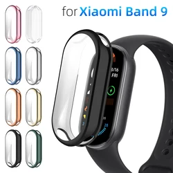 Xiaomi Mi Band 9 için kılıf Ekran Koruyucu Kılıf Yumuşak TPU Her Yerde Koruyucu Tampon Kapak Aksesuarları MiBand 9 Kabuk