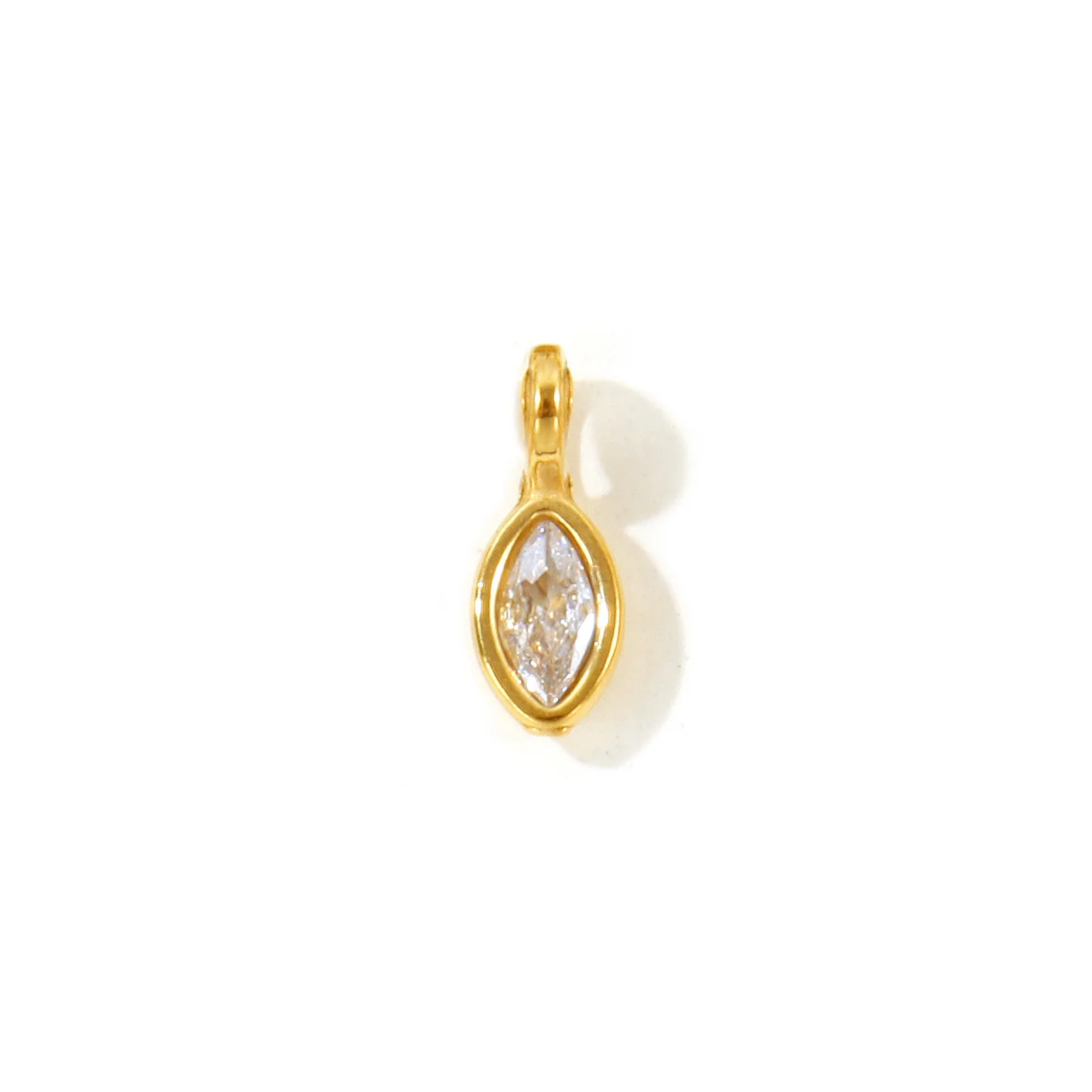 5 Stück Kubische Zirkonia Mini-Anhänger Geometrisches Herz Stern 18K Vergoldeter 304 Edelstahl Anhänger DIY Halskette Schmuck Großhandel – Detail 9