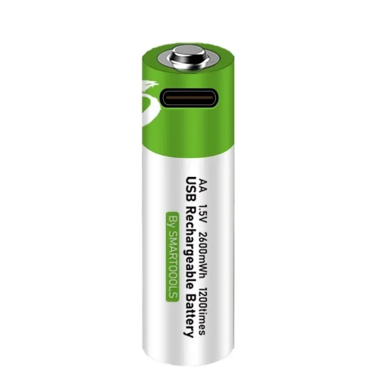 Aa Rechargeable Battery Usb Battery 2600mWh 1.5V Lithium Battery Suitable for Mouse Toy Remote Control Etc Pilas Recargables Aa