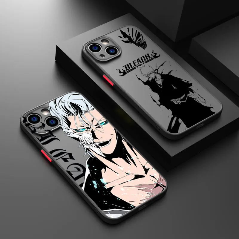 Classics Anime Bleach For Apple iPhone 15 14 13 12 11 mini XS XR X 8 7 Pro Max Plus Frosted Translucent Phone Case