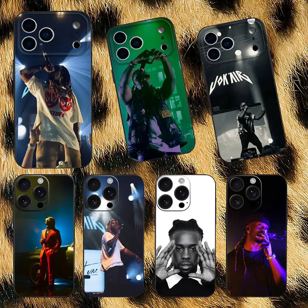 

J-JOK air Rapper Phone Case For iPhone 17,16,15,14,13,12,11,Pro,XS,Max,XR,Plus,E,SE4,Mini Black Soft Cover