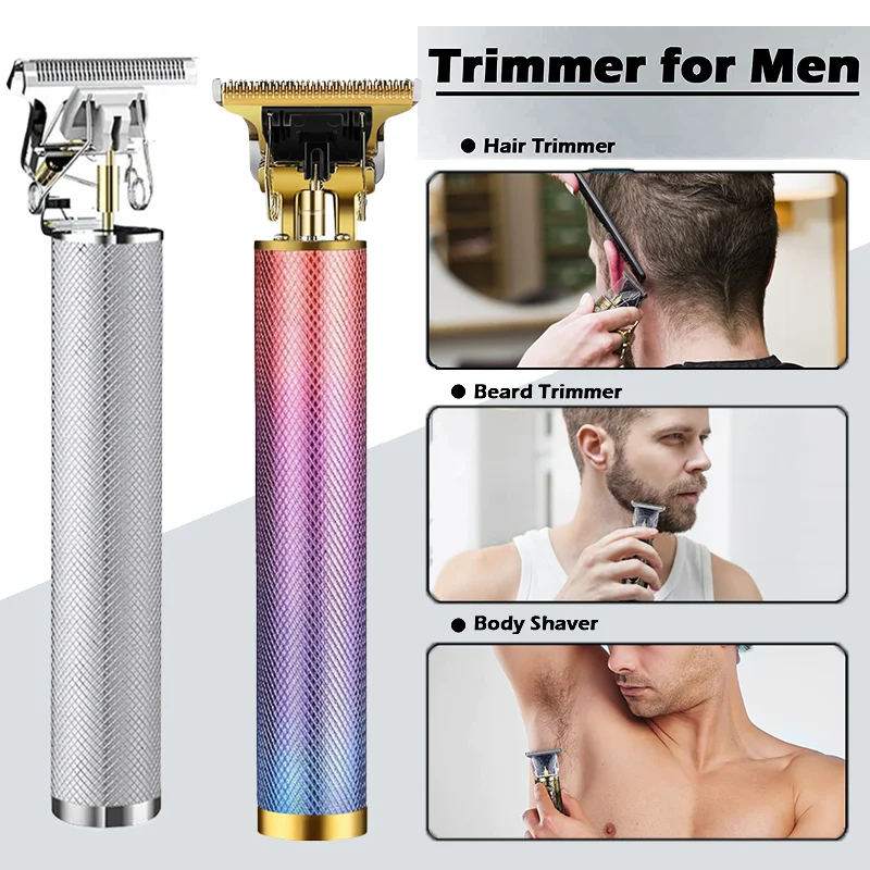 

NEW! T9 Rechargeable Hair Clipper Man Cordless 0mm Shaver Trimmer USB Professional Beard Shaver &Body Trimmer Lightweight Design