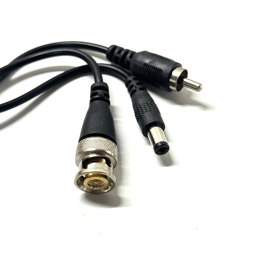 8MP CCTV 3 IN 1 Coax BNC Video Power Balun Transceiver to CAT5e 6 RJ45 DC + BNC + RCA Connector Cables For AHD Camera