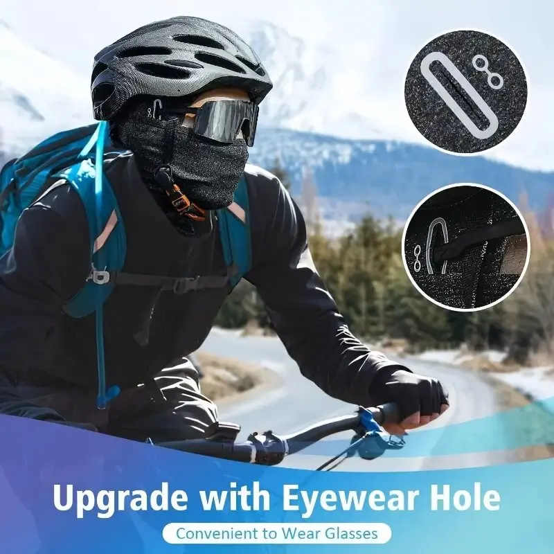 Passamontagna invernale termico Ciclismo Maschera a pieno facciale Caldo Sport all'aria aperta Moto Sci Pesca Caccia Maschera Sciarpa in pile Cap Bandana