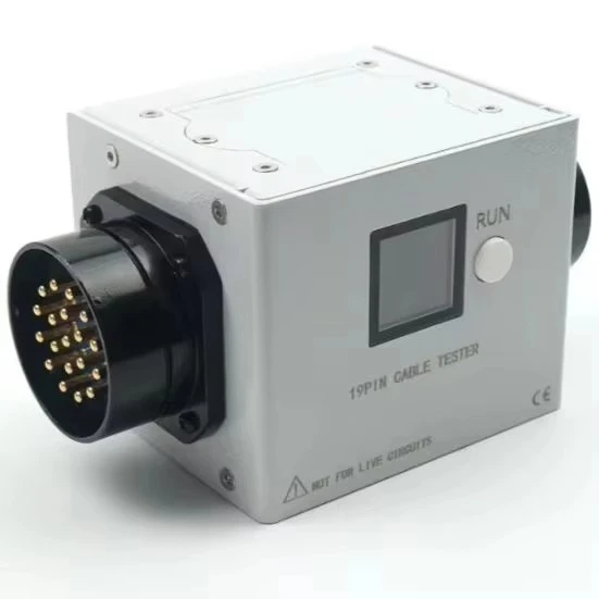 19-pin aluminum alloy cable tester, equipped with power factor controller adapter and connector, for efficient test management