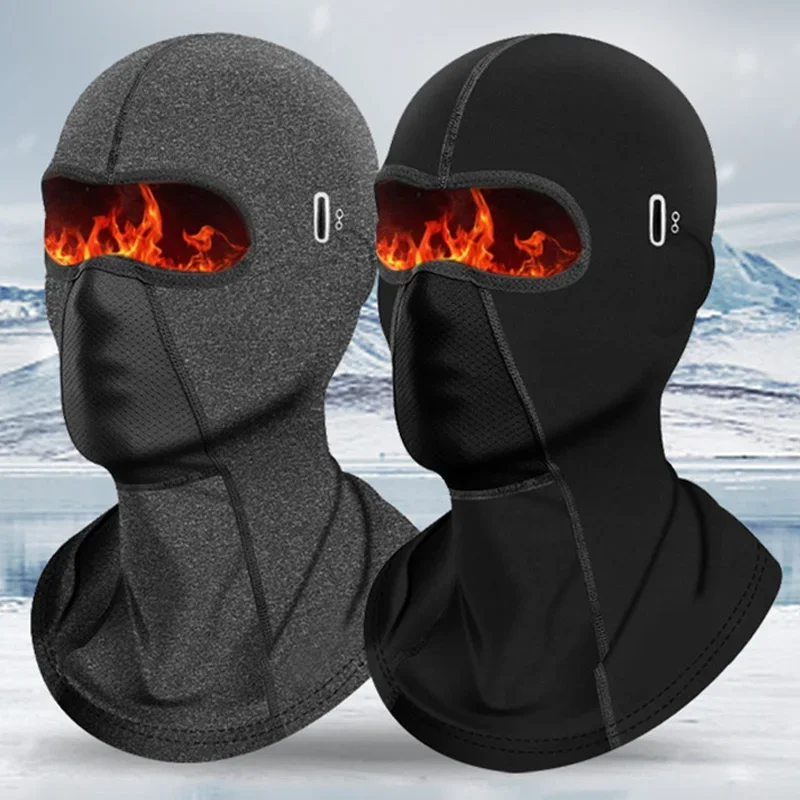 Winter Warm Cycling Cap for Men Bicycle Motorcycle Balaclava Windproof Sports Scarf Velvet Bike Face Cover Women Hiking Ski Hat