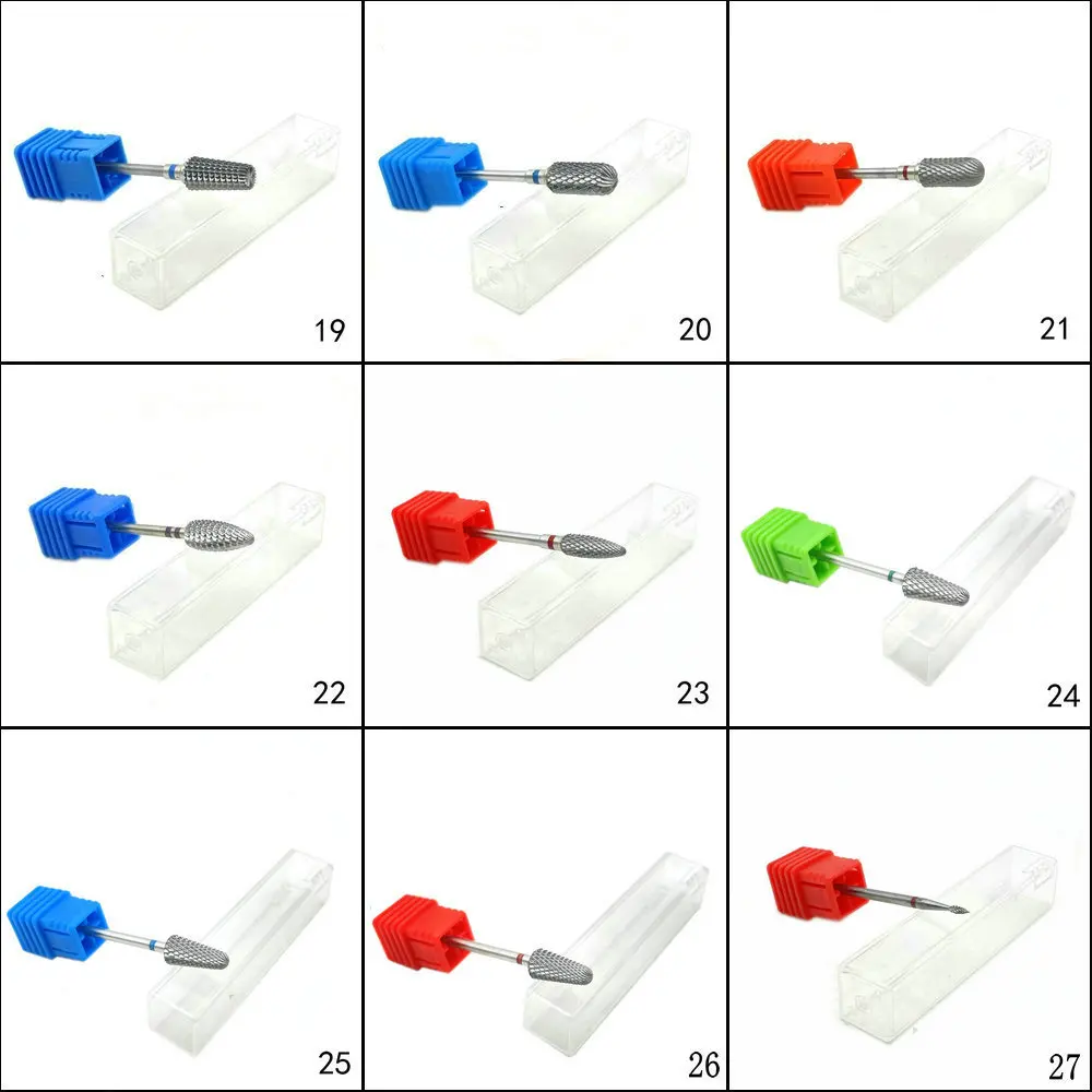 5 pezzi punte da trapano per unghie in carburo di tungsteno macchina per taglierina per unghie lima per unghie manicure punta da trapano per unghie