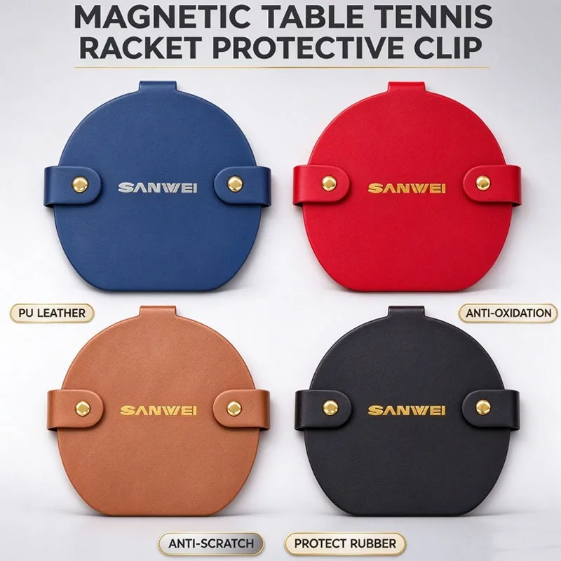Anti-Oxidation Ping Pong Rubber Protector SANWEI Magnetic Table Tennis Racket Protective Clip Rubber Protective Film Accessories