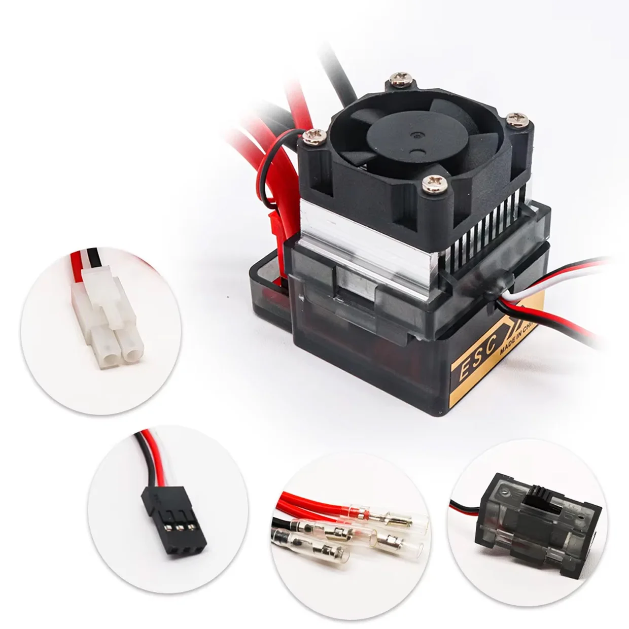 RCXAZ RC 550 نحى المحرك مع الجهد العالي ESC نحى سرعة تحكم ل RC 1/10 سيارة محوري Traxxas TRX4 قارب شاحنة مجنزرة