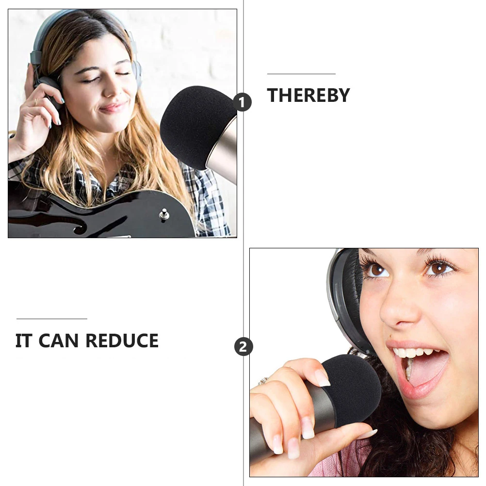 

Sponge Microphone Protector for and Pro Mic Windscreen Noise Reduction Cover Dust Moisture Resistant High Density Foam Ktv