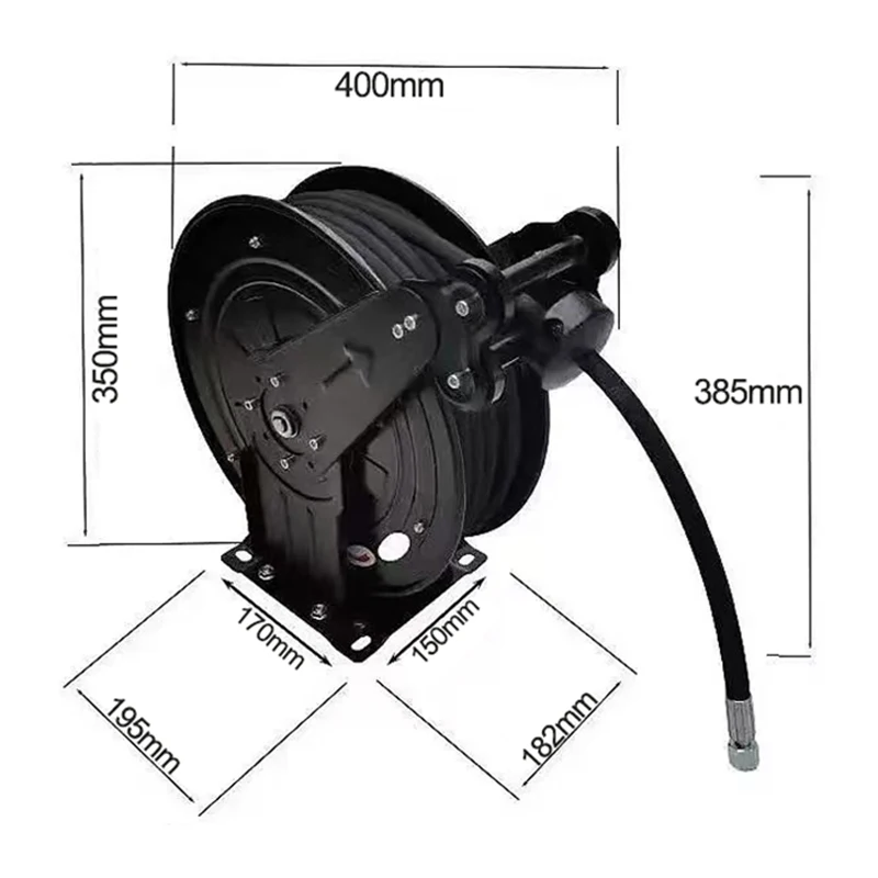 10m Automatic Retracting Stainless Steel Hose Reel Wall Mount For Garden Or Car Wash High Pressure Air Washer Hose Reel
