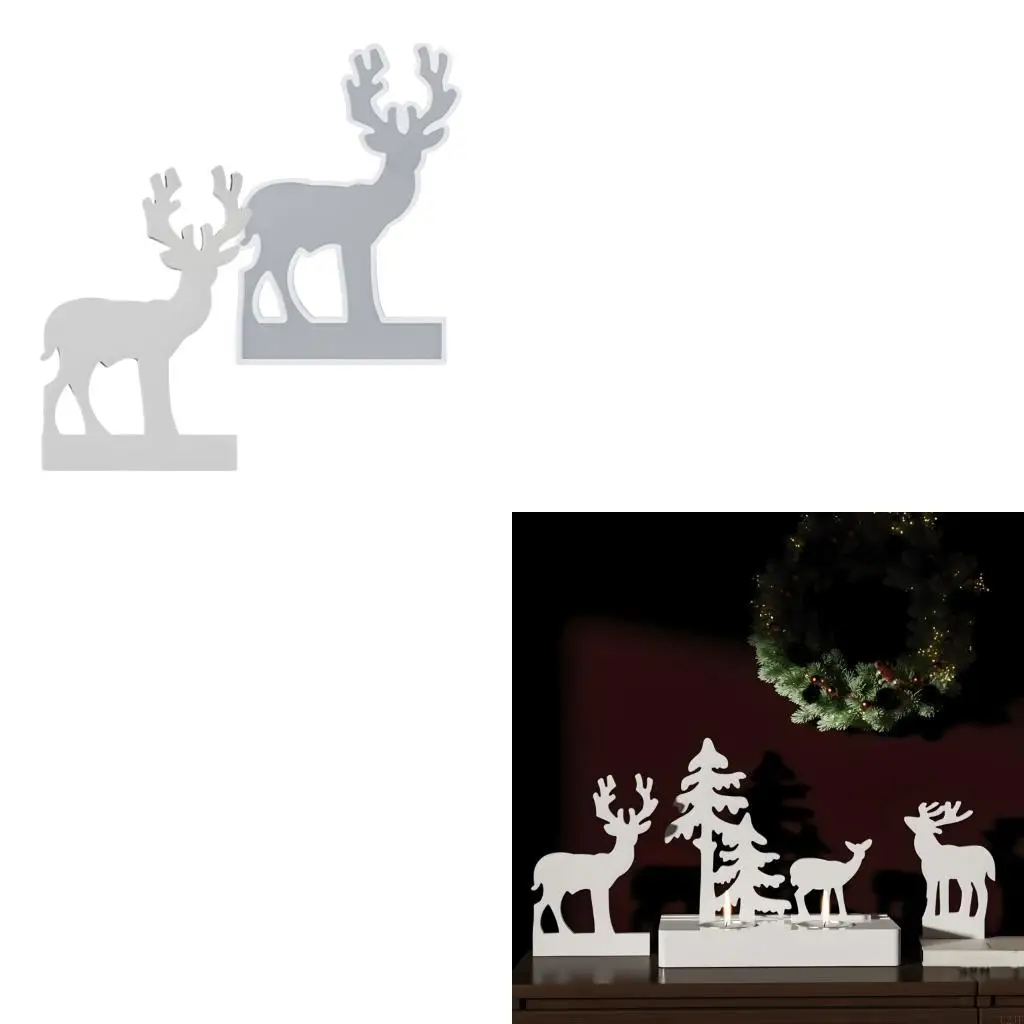 

Reindeer Ornament Silicone Crafting Mold Flexible Capacity Christmas Tree Decoration Holder Making Tool