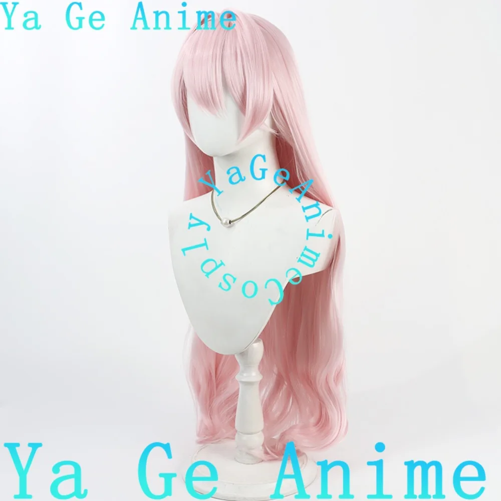 Ya Ge Anime Store شعر مستعار كوسبلاي Arcaea Hikari شعر مستعار كوسبلاي مع فروة رأس واقعية شعر طويل مجعد لون وردي فاتح