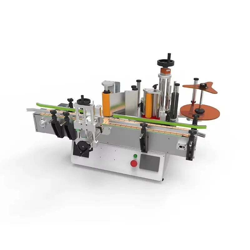 Tabletop Round Bottle Labeling Equipment For Plastic Glass Cans Small Batch Production Sticker Applicator
