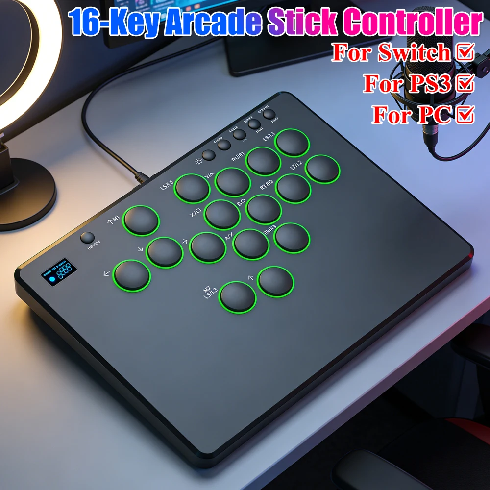 controller-arcade-stick-senza-fili-con-tastiera-a-16-tasti-per-giochi-di-combattimento-tastiere-da-gaming-per-pc-switch-e-console-ps3