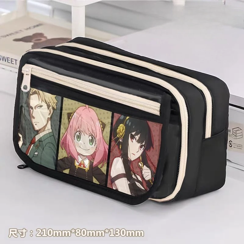 

SPY FAMILY Yor Forger Anime Cartoon Cute Student Pencil Case Kawaii Boys and Girls Two-Dimensional Stationery Storage Bag Gift