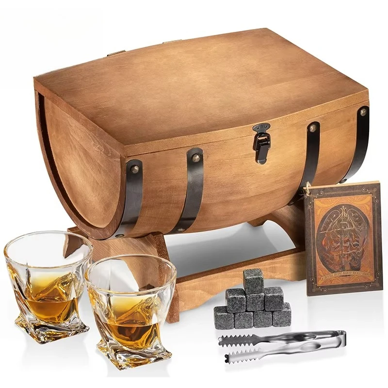

Eco-friendly Home Bar Gift Set, Semi-Decorative Wooden Liquor Beer Whiskey Keg