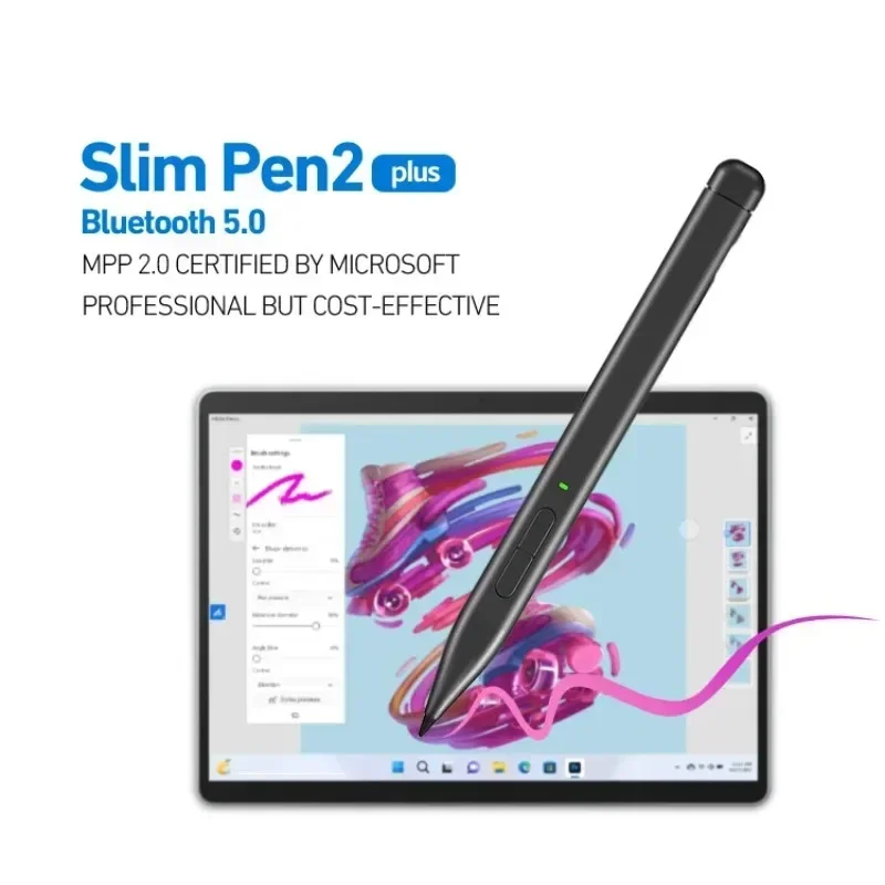 Microsoft Surface Pro 10 8 9 4096 용 슬림 펜 2 Surface Laptop Studio 2 Duo 2 Asus Hp Dell 용 손바닥 거부 잉크 스타일러스 연필 썸네일 2