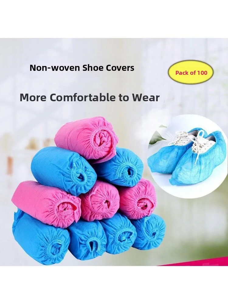 disposable-thickened-non-woven-fabric-shoe-covers-breathable-anti-slip-dust-proof-home-use-shoe-covers-pack-of-100