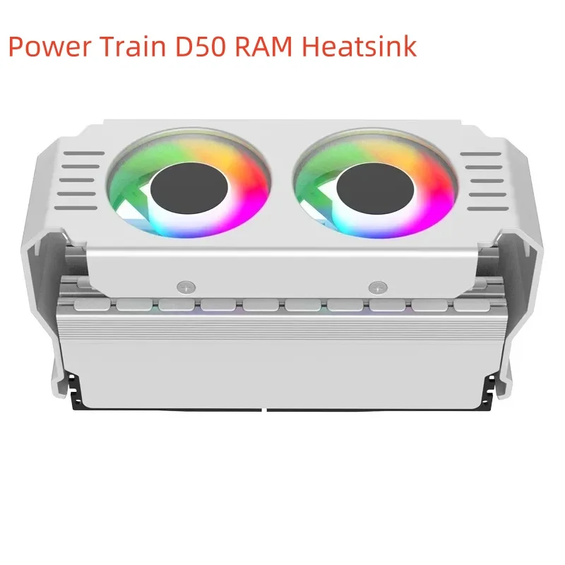 

Радиатор оперативной памяти Power Train D50, двойные вентиляторы 5020, подсветка ARGB, синхронный кулер памяти, модуль памяти, охлаждающий радиатор DDR3 DDR4 DDR5