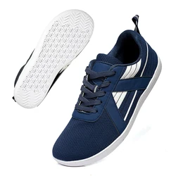 Męskie buty z szerokimi noskami boso Trampki do biegania Minimalistyczne, oddychające, wygodne buty do chodzenia na terenie Outdoor Mesh Zero Drop Shoe