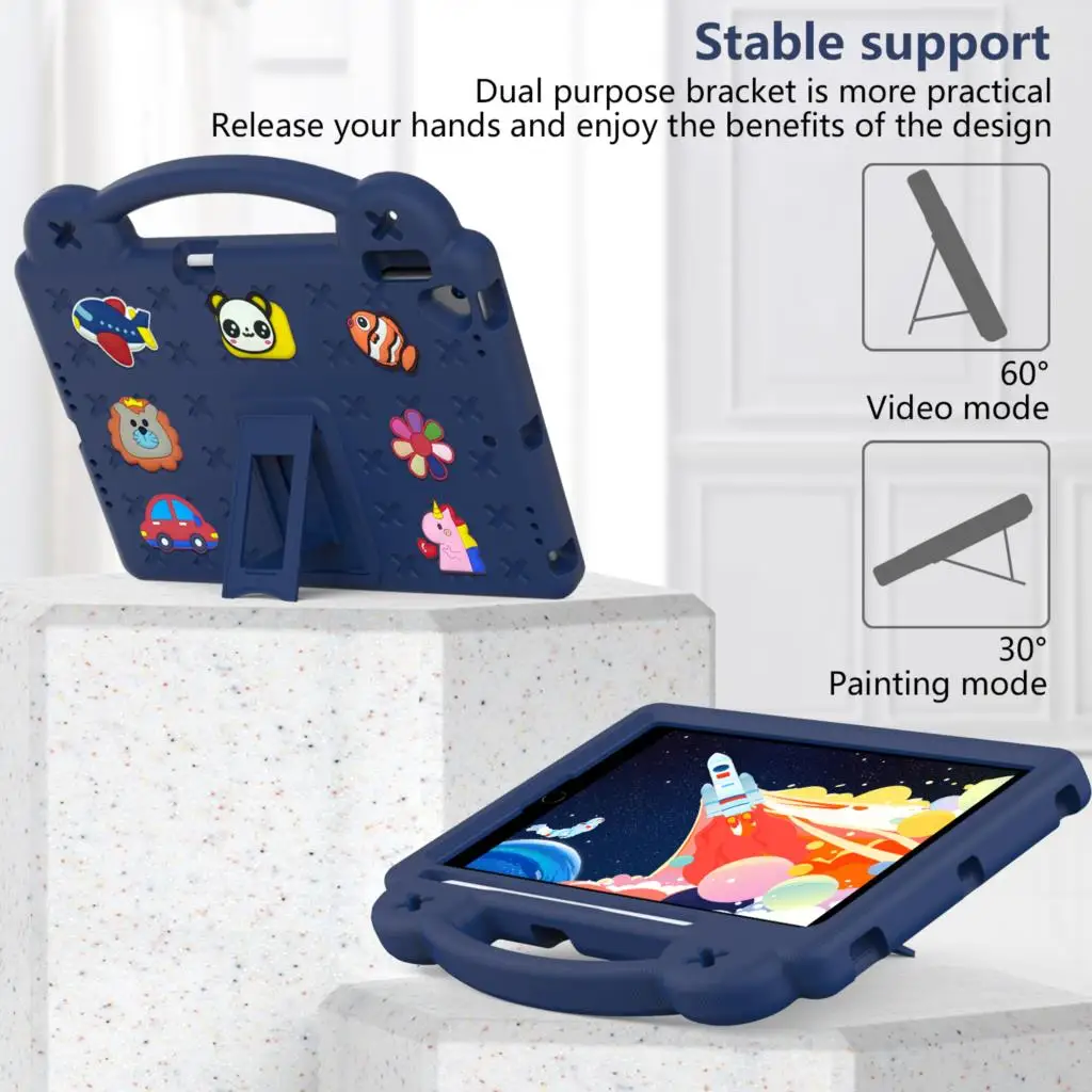 For iPad Air1 2 ipad 5/6 2013 A1474 A1475 A1566 Pro 9.7 2016 Kids Tablet Stand case For Air 5 10.9 ipad 10 2022 10th Generation