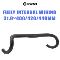 Manillar de Bicicleta de Carretera RIRO con Cableado Interno Completo, 400 mm, 420 mm, 440 mm, Manillar de Bicicleta de Gravel, Manillar de Aleación de Aluminio