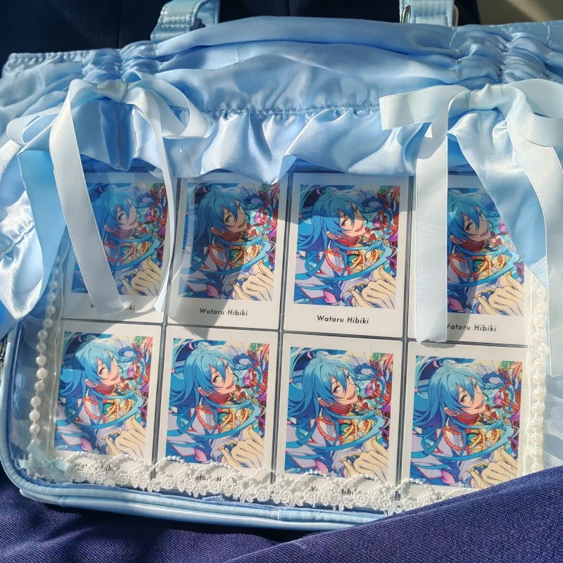 

Оригинальная студенческая плиссированная атласная сумка на плечо с рюшами для девочек, большая вместительная сумка Ita в японском стиле, сумки-тоут, подарок на день рождения