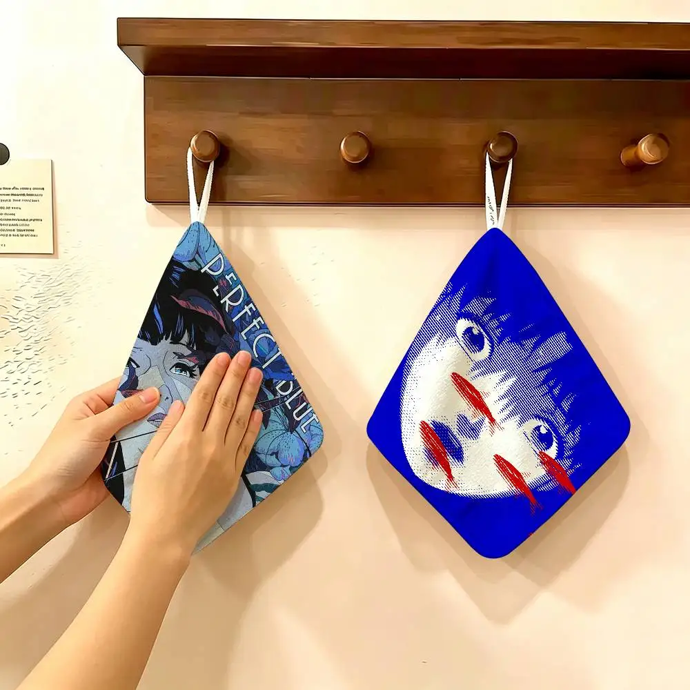 

Anime Movie Perfect Blue Hanging Polyester Cotton Towel, Reusable Hand Wiping Cloth, Wear Resistant for Home Kitchen Sink