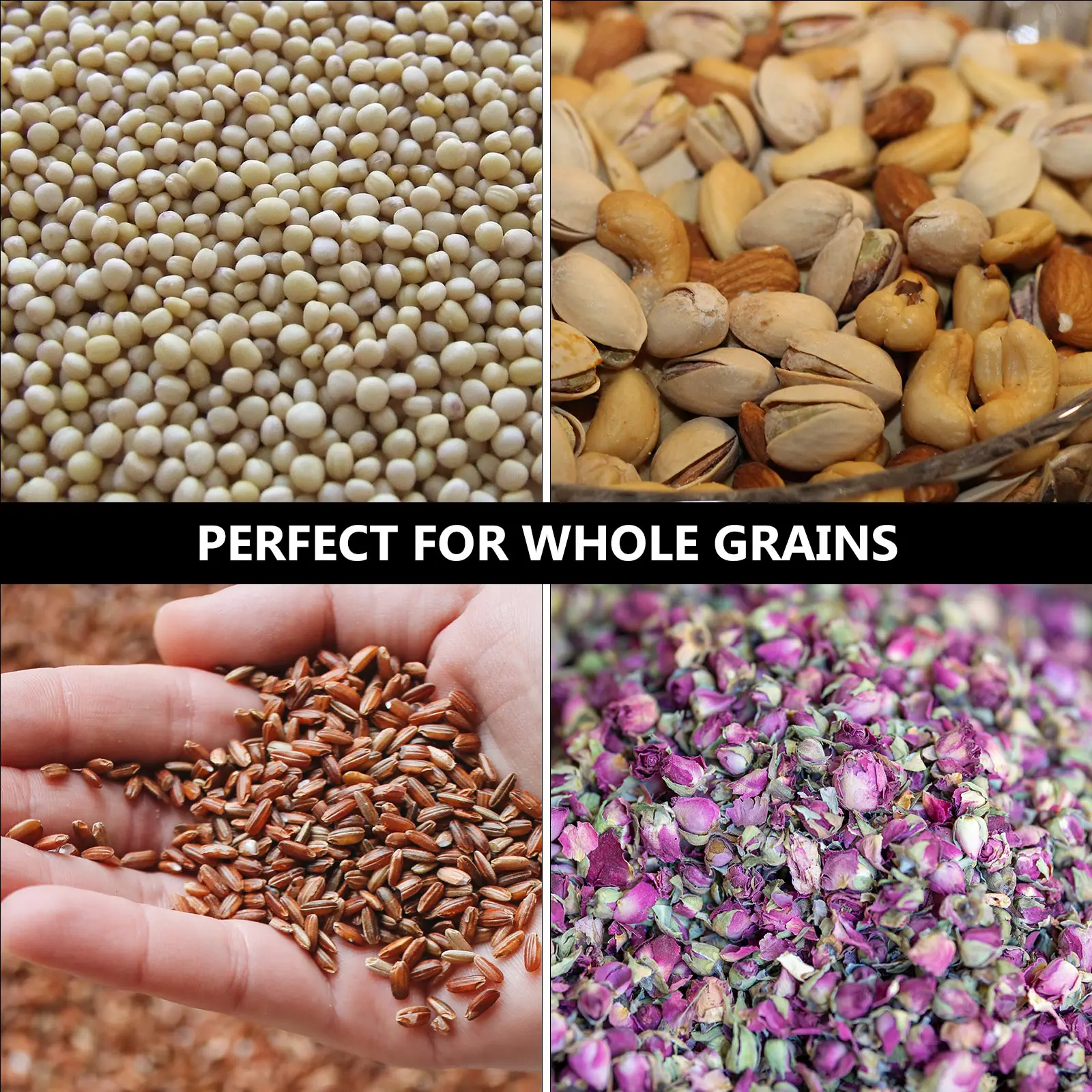 

Square Glass Container Jar Multipurpose Storage Stainless Steel Buckle for Dry Food Grains Nuts Coffee Beans