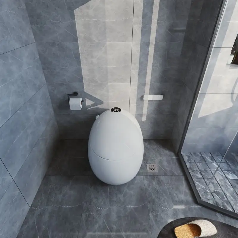 Automatic Sanitary Ware Intelligent Toilet Egg Shape WC with Remote Control Feature Smart Inodoro for Bathroom
