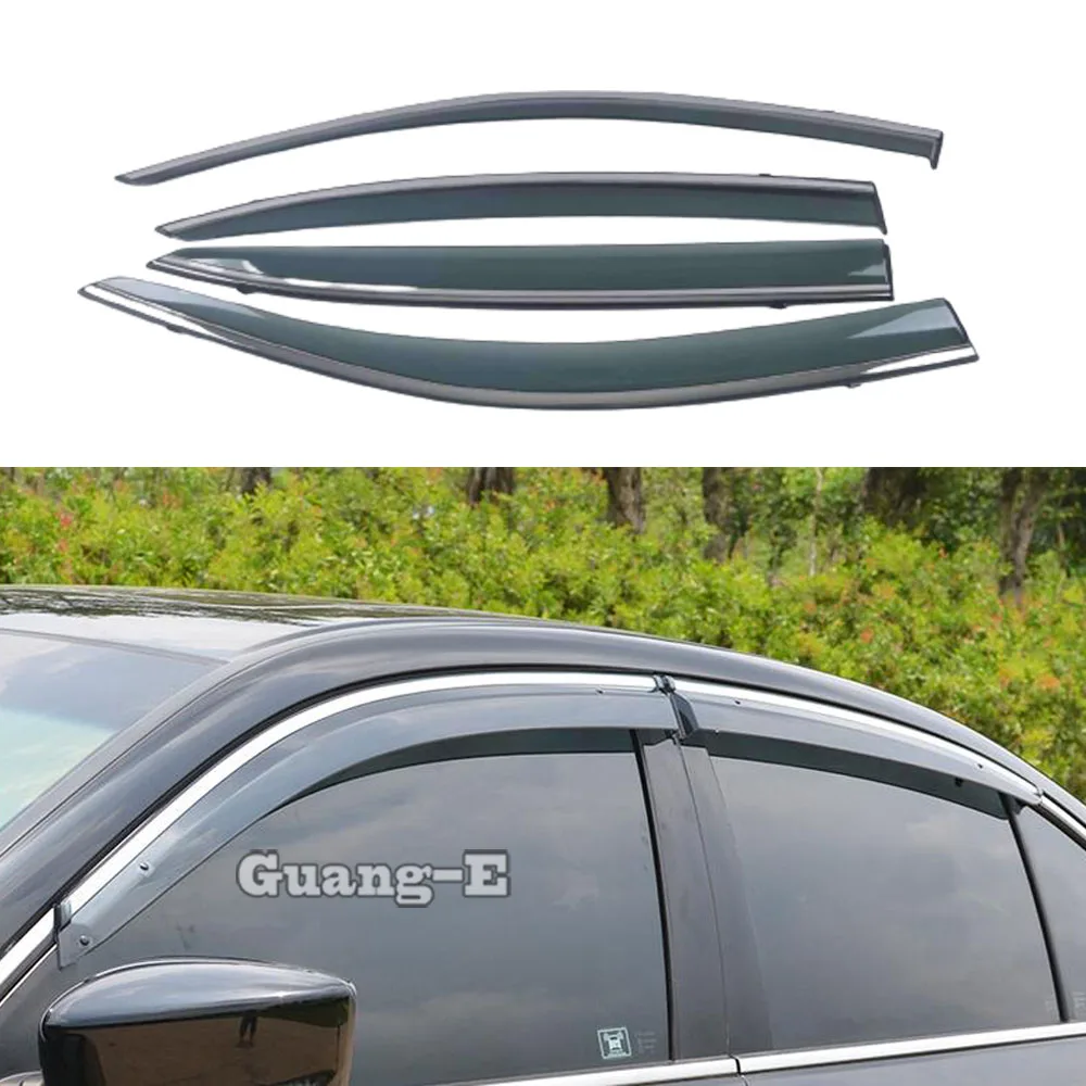 Car Body Styling Cover Sticker Window Glass Wind Visor Rain/Sun Guard Vent Stick For Honda Accord Sedan 9th 2014 2015 2016 2017