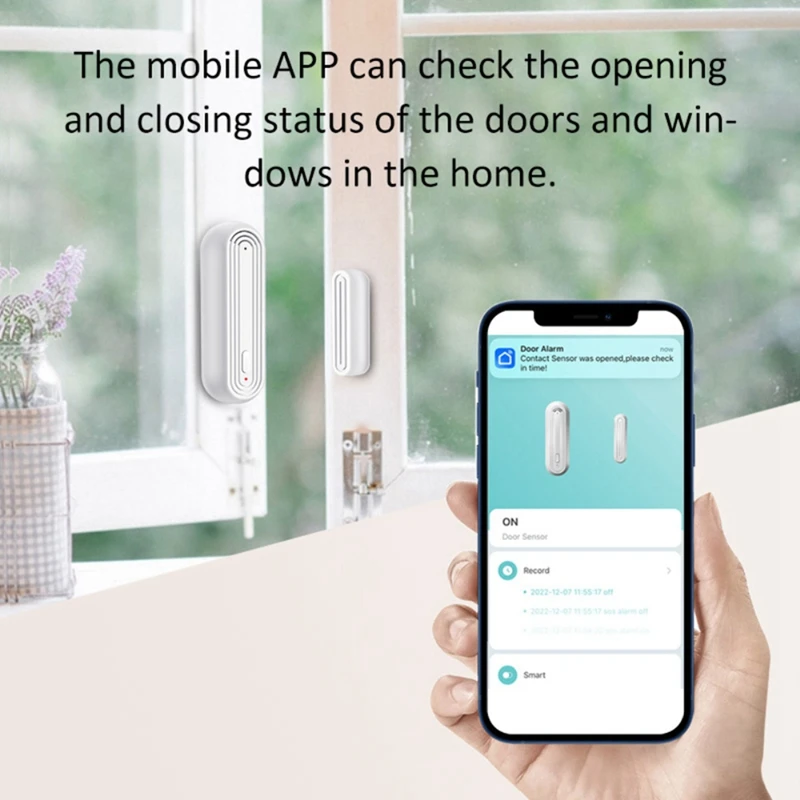 مستشعر إنذار ذكي لباب ونافذة واي فاي ، وظيفة الكشف عن الفتح والإغلاق ، إنذار مضاد للسرقة عن بعد