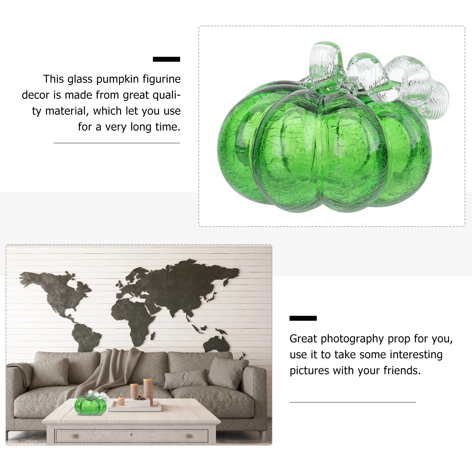 

1Pcs Elegant Glass Pumpkin Decoration Hand Painted Home Desktop Adornment for Office Living Room Tabletop Display