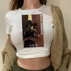 Bad Omens trashy streetwear crop top Woman Harajuku graphic fairy grunge Kawaii cropped