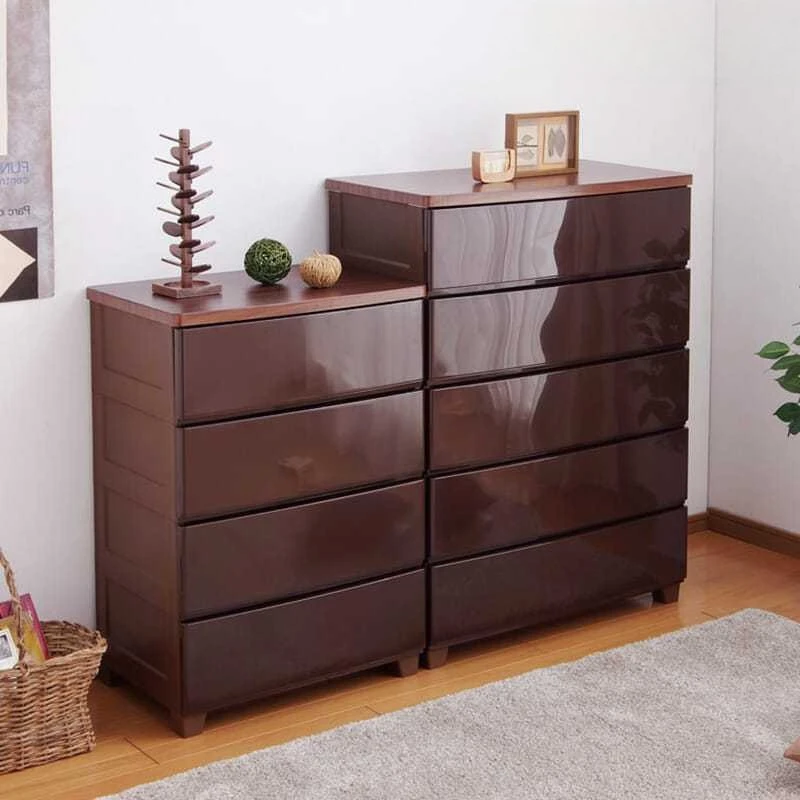 New household plastic multi-layer thickened drawer storage cabinet household clothes cabinet storage box Alice five buckets