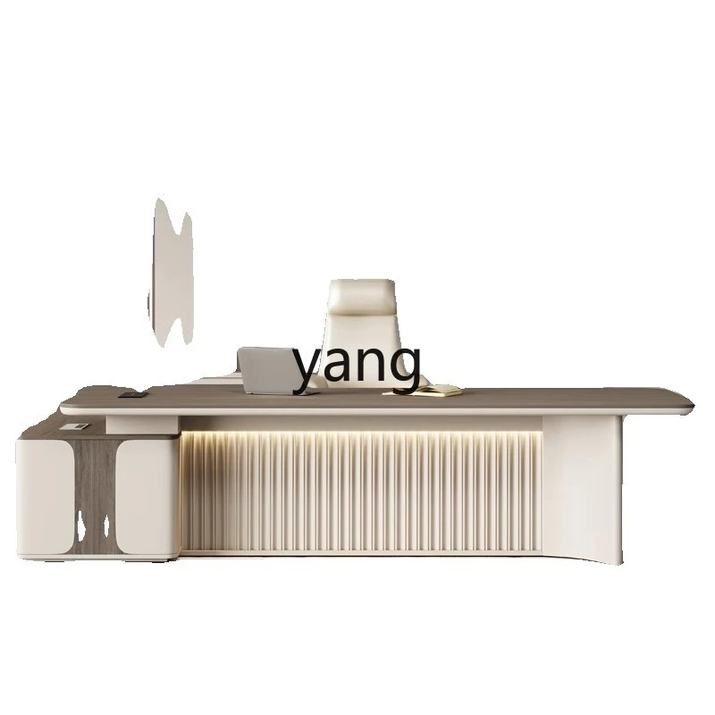 

LH desk simple modern light luxury office desk and chair combination