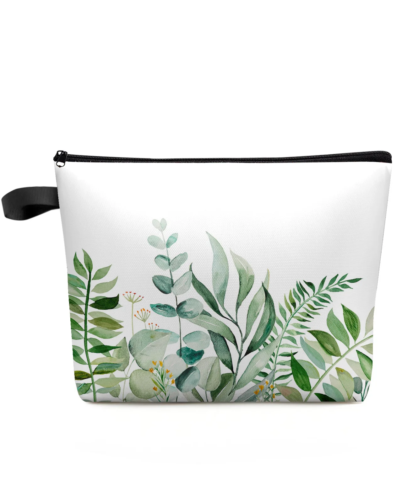 INS Style Tropical Plants Eucalyptus Leaves Makeup Bag Pouch Travel Essentials Women Cosmetic Bags Organizer Storage Pencil Case