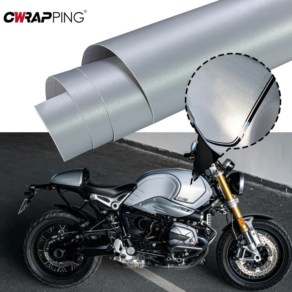 

Brushed Aluminum Vinyl Film Bubble-free Car Stickers Waterproof Creative Stickers Car Accessories Self-adhesive Film Vinyl Film