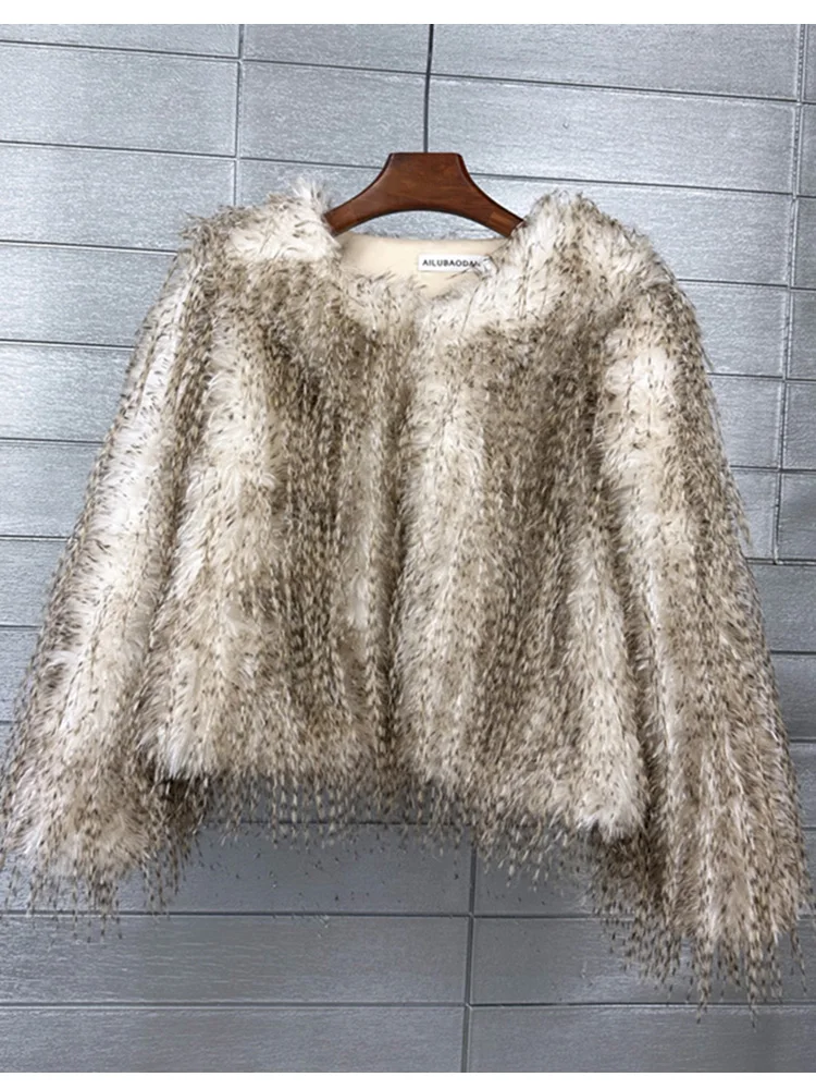Zadorin designer de luxo mulher roupas peludo fofo casaco de pele do falso mulher jaqueta de pele de inverno colete de pele do falso topo mujer vestes femmes