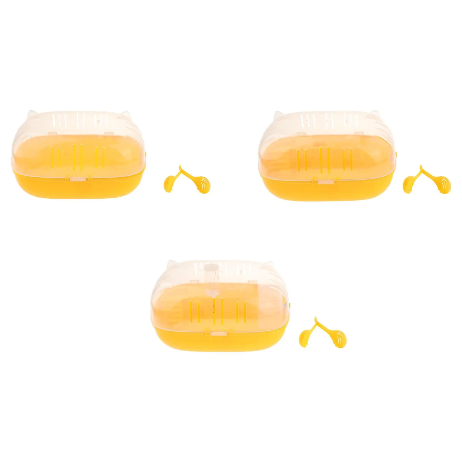 

Portable Hamster Cage Transparent Chinchillas Carry Case Breathable for Small Animals