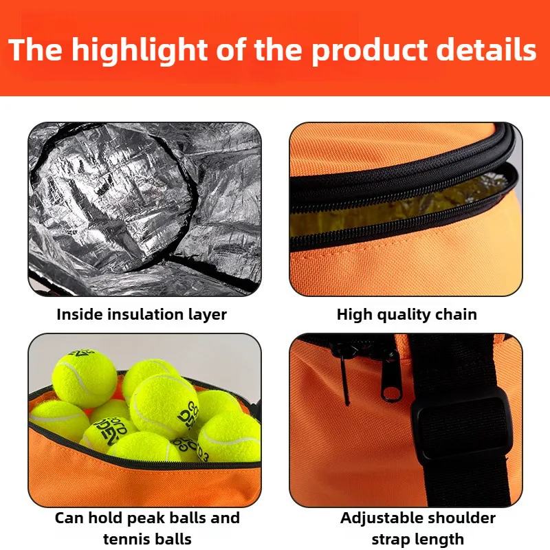 حقيبة كرة تنس X-ace Pickleball مع حزام كتف، سعة كرات تنس 60/120 قطعة، حزمة كرة تنس محمولة قوية #4