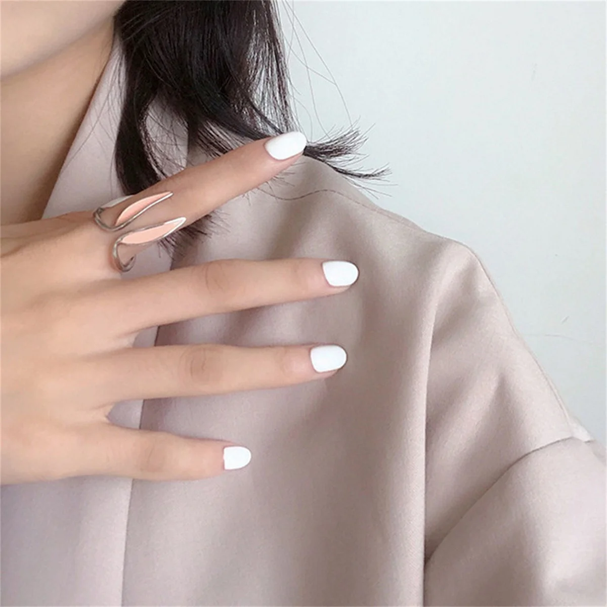 Women's Vintage Rabbit Charm Finger Ring