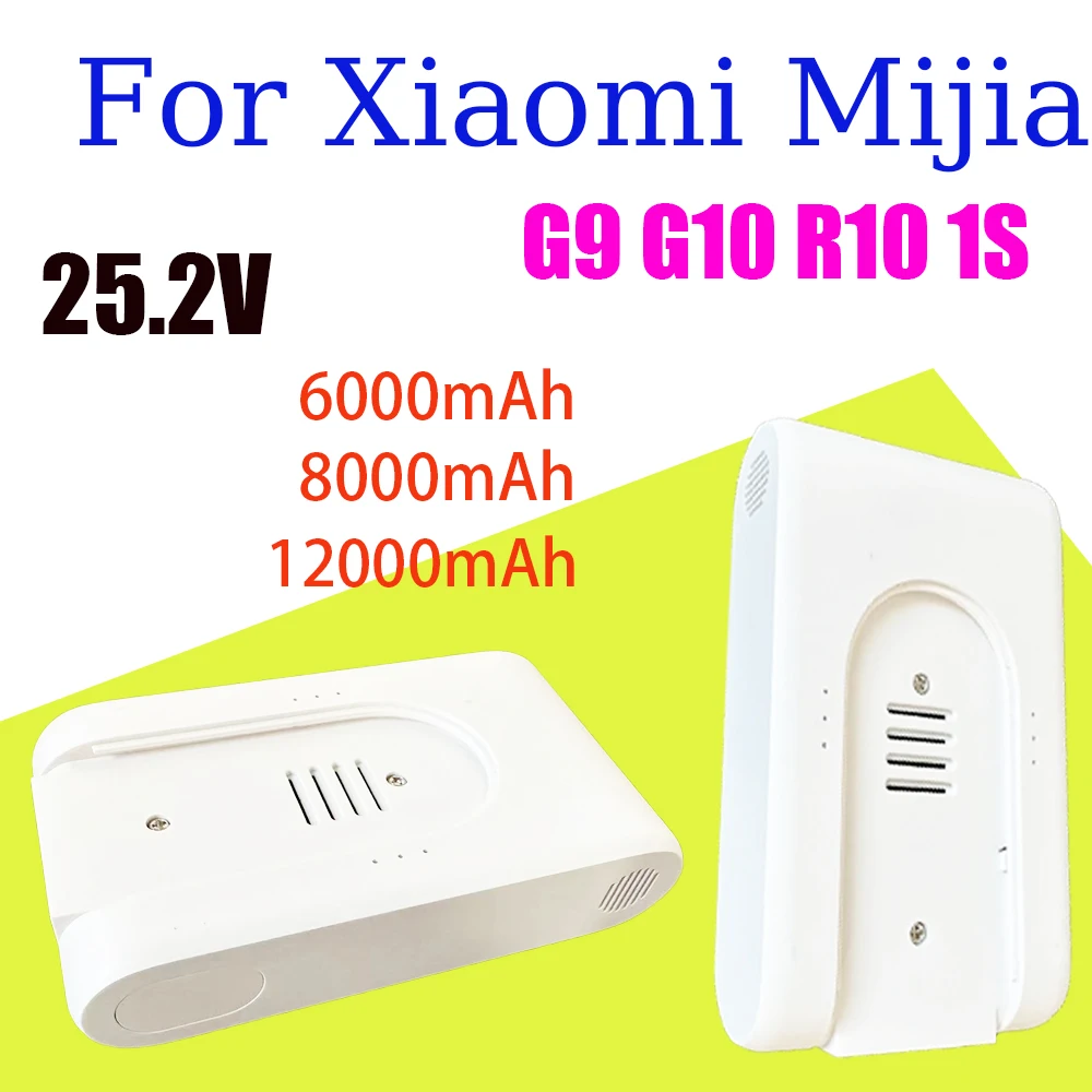 100% 2026 ForXiaomi Mijia G9G10 مكنسة كهربائية لاسلكية 12000 مللي أمبير ملحقات جديدة 25.2 فولت بطارية ليثيوم أيون قابلة للشحن