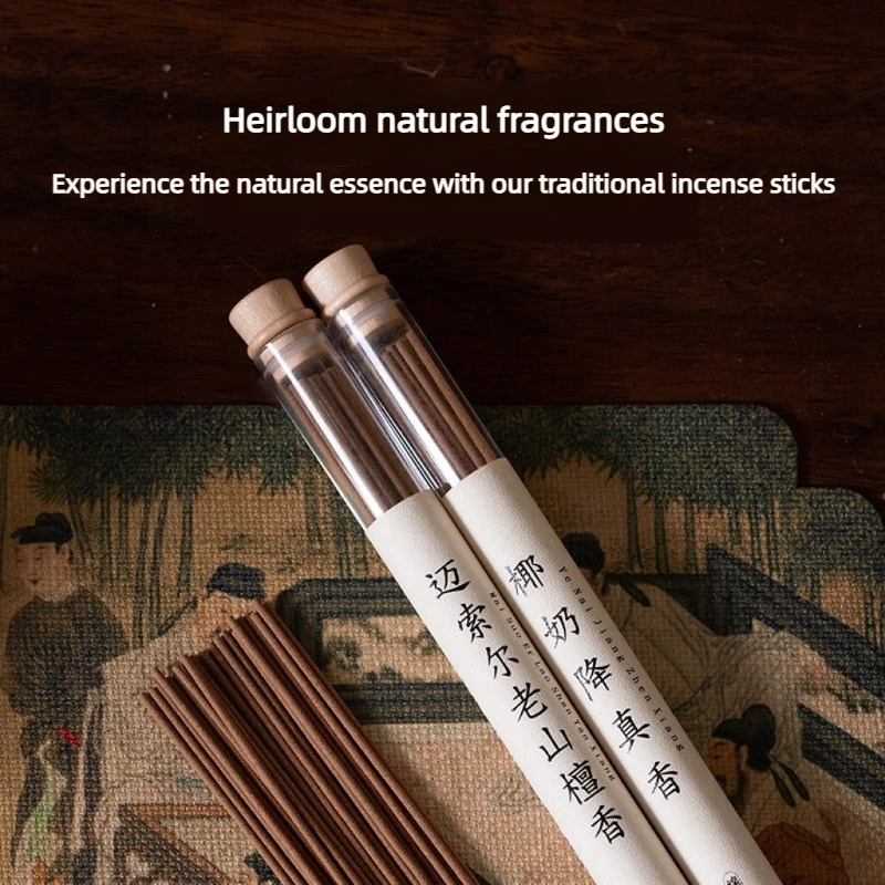 Natural Sandalwood Incense Sticks Sleep Aid Aromatherapy Jar Home Yoga Studio Fragrance Buddhist Meditation Incense