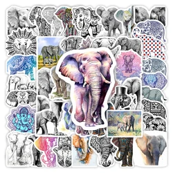Elephant Illustration Art Stickers Aesthetic DIY Toys Gift Decorative Decal for Scrapbook Laptop Phone Luggage Bottle Waterproof